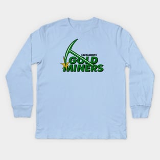 Defunct Sacramento Gold Miners Football 1993 Kids Long Sleeve T-Shirt